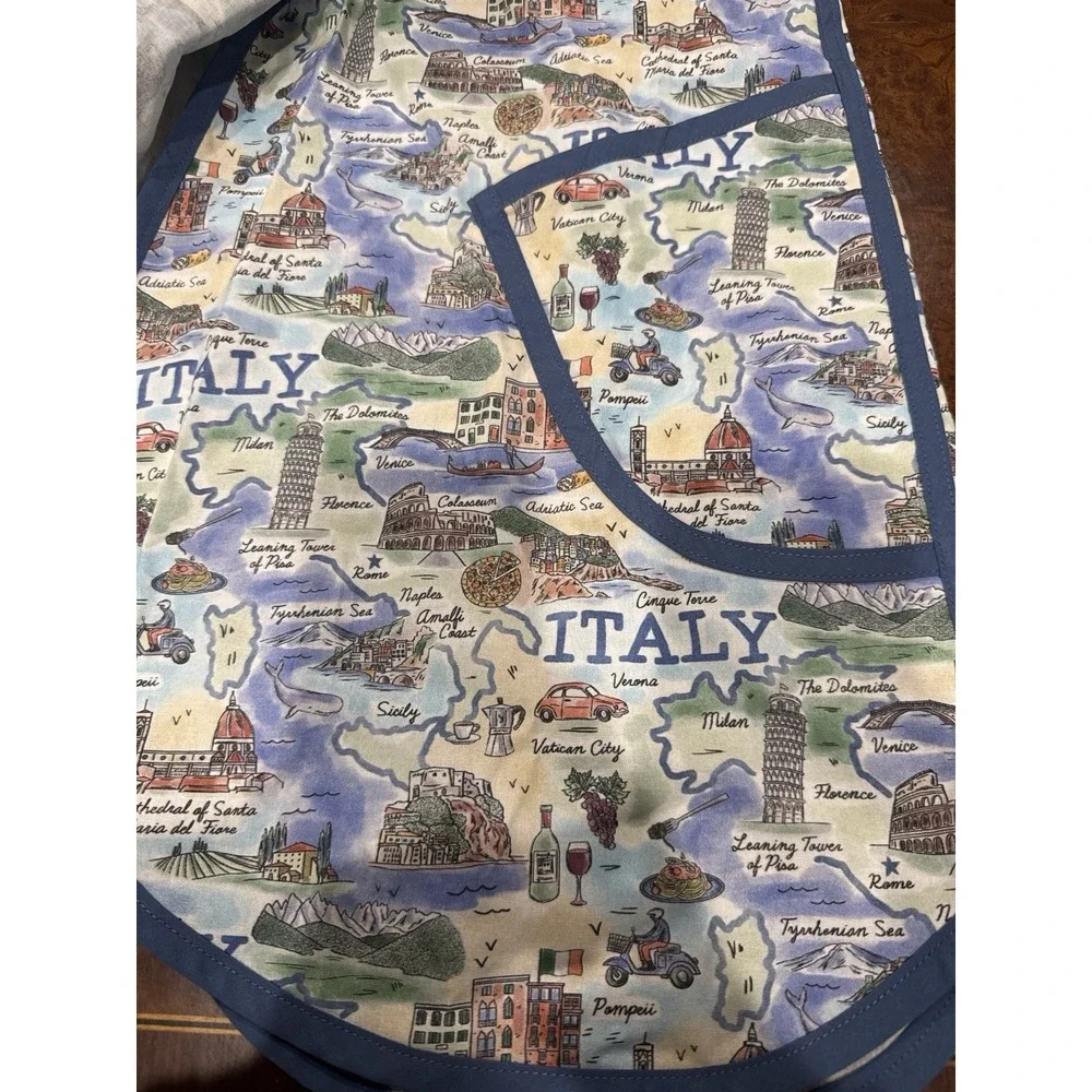 Cobbler Apron w/pockets Italy landmarks‎ theme NWT